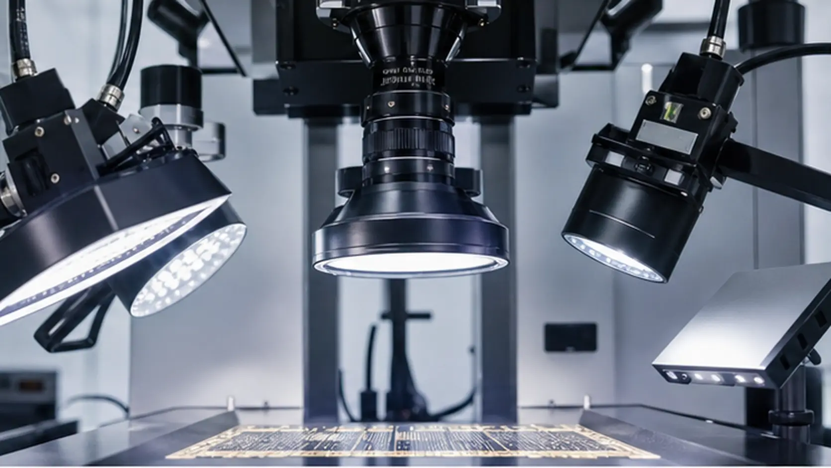 AOI-Optiklösung für Micro-LED-Substrate im Einsatz an einer AOI-Linie für Micro-LED- und Mini-LED-Substrate